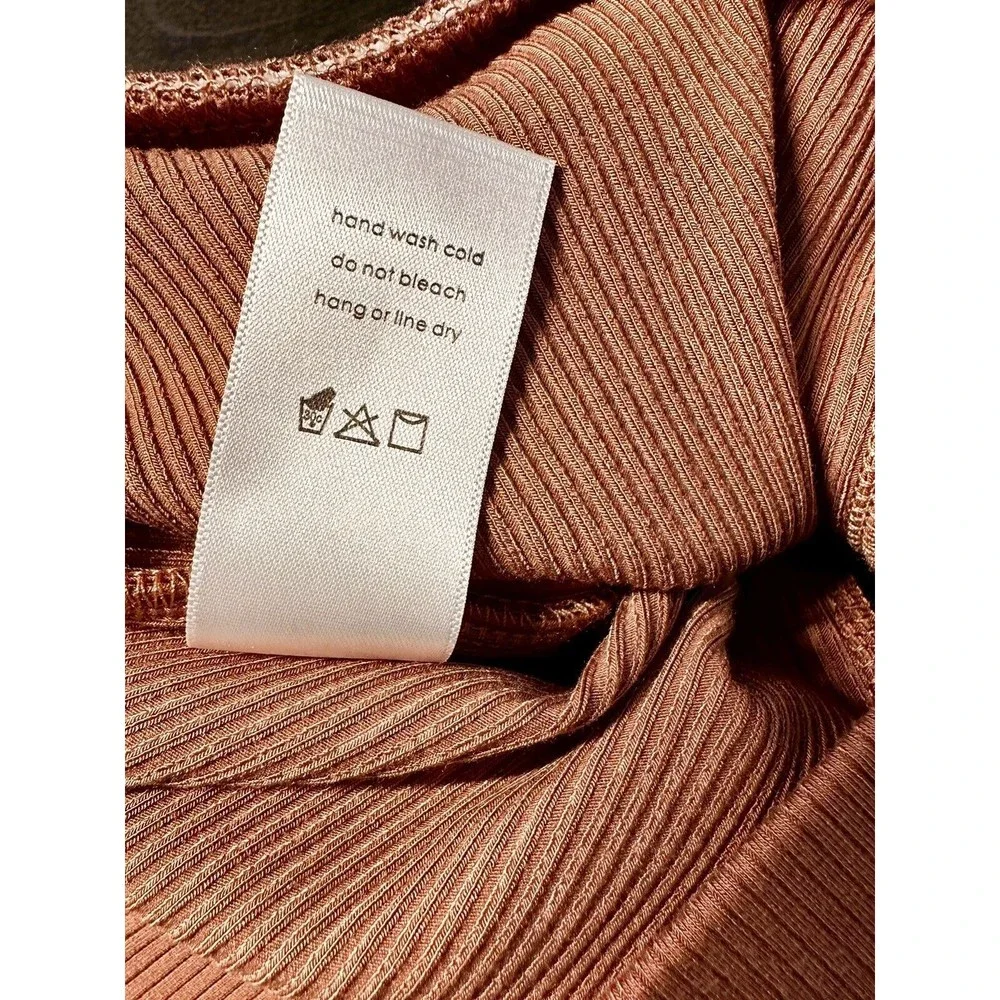 NEW naked wardrobe snatched Brown High Waist women's Leggings 86% rayon Sz S - Picture 10 of 11